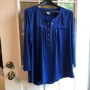 Anne Klein blouse. Cobalt blue.